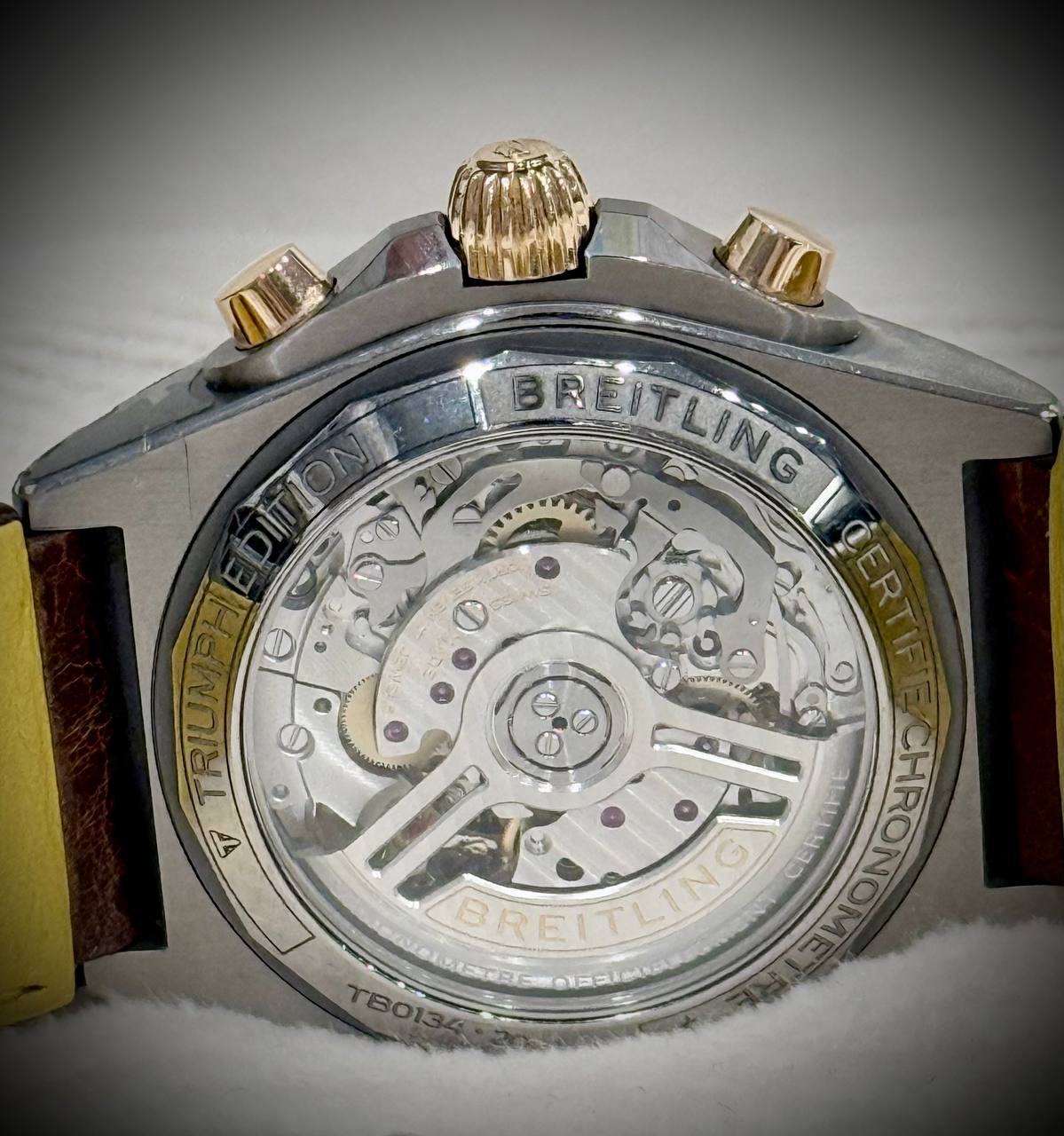 Breitling Chronomat B01 42 Triumph TB0134101M1X1 actual watch photo 6