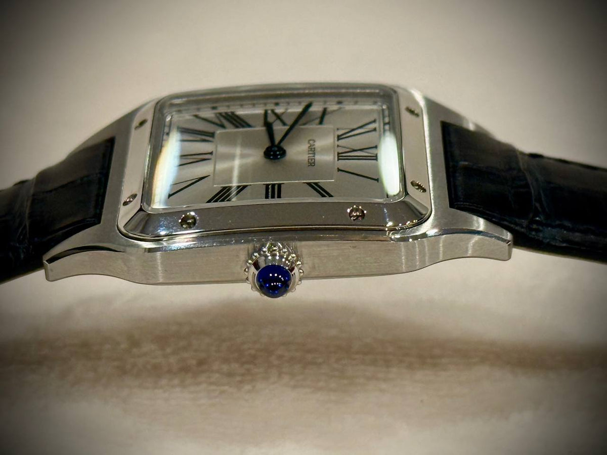 Cartier Santos-Dumont WSSA0085 crown-side profile