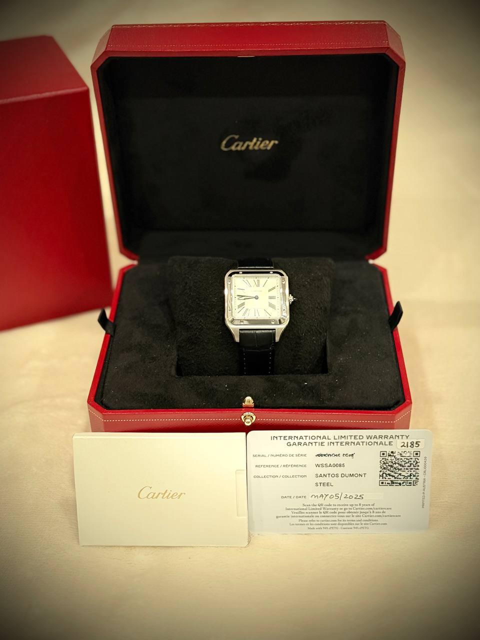 Cartier Santos-Dumont WSSA0085 full set with box and papers