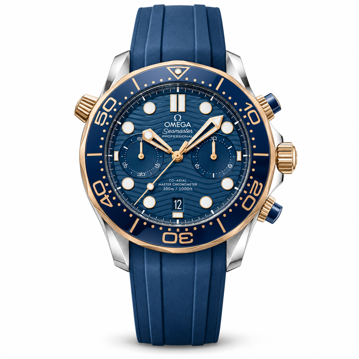 Omega Seamaster Diver 300M Master Chronometer Chronograph 210.22.44.51.03.001 front view