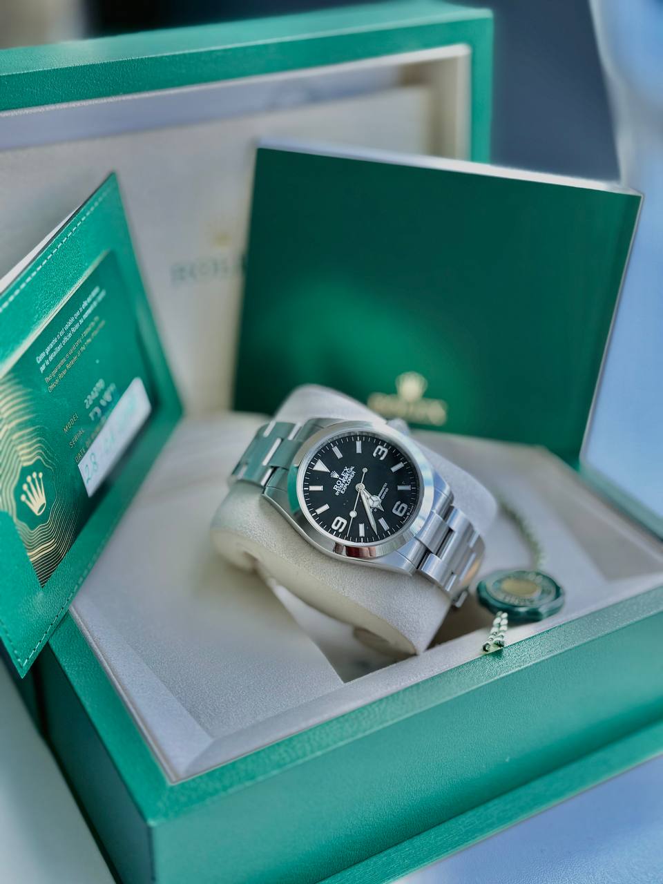 Rolex Explorer 40 box and papers