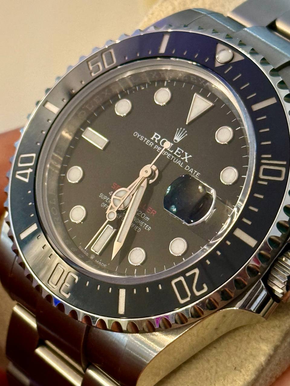 Rolex Sea-Dweller 43 ref. 126600 — Black dial close-up