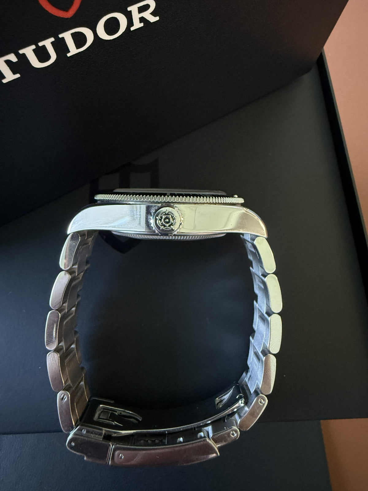 Tudor Black Bay 68 crown-side profile