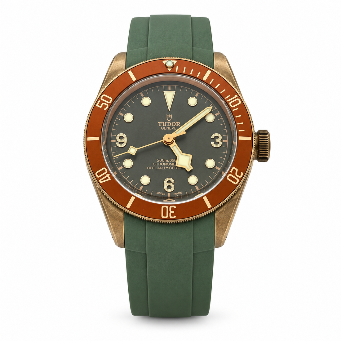 Tudor Black Bay Bronze front view on white background