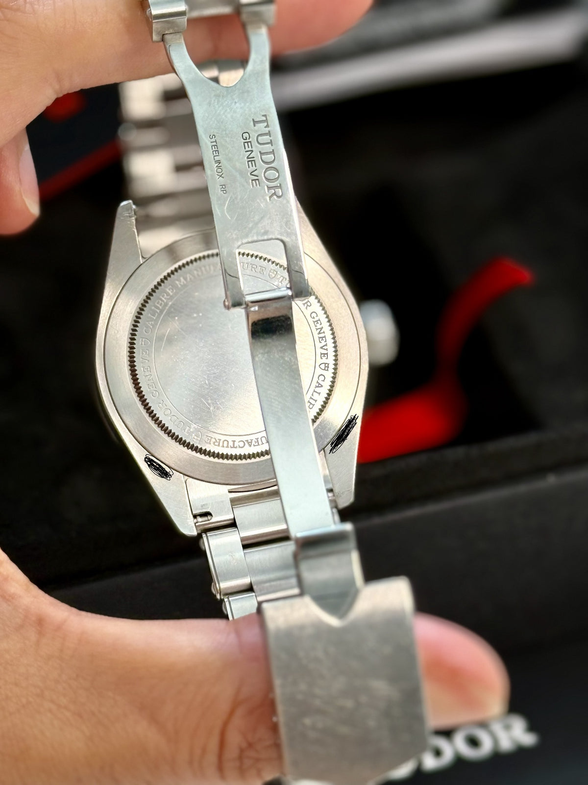 Tudor Black Bay Fifty-Eight caseback and clasp