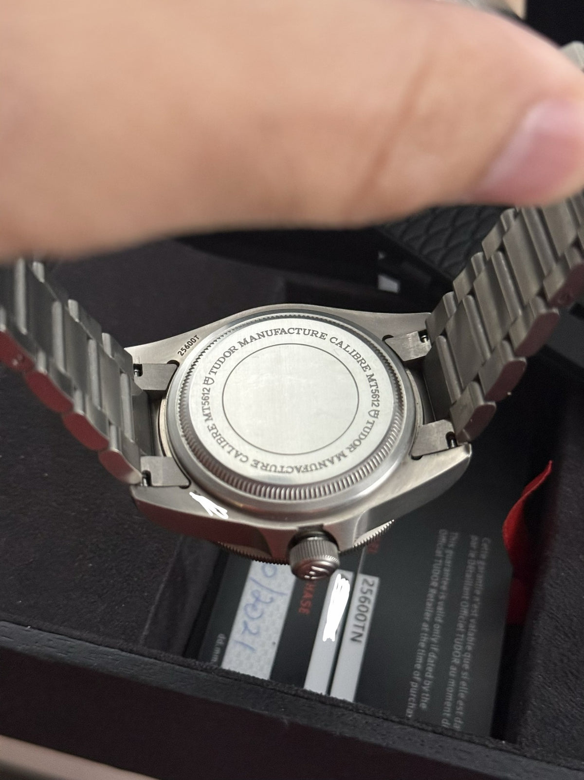 Tudor Pelagos 25600TN titanium caseback and reference engraving