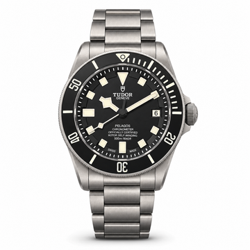 Tudor Pelagos 25600TN black dial titanium bracelet front view
