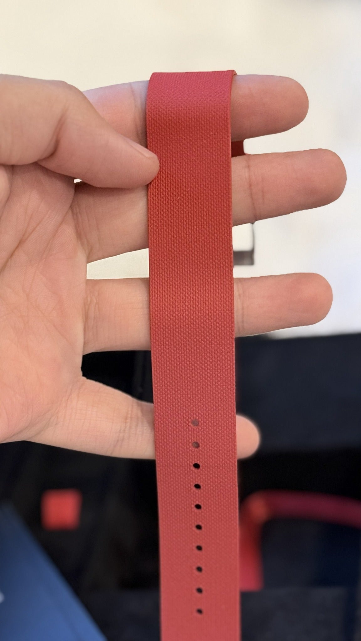 Additional red fabric strap for Tudor Pelagos FXD Chrono 25827KN